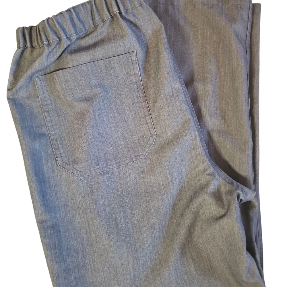 Figs Gray Joggers with Green Drawstring